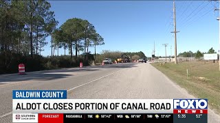 Portion of Canal Road in Gulf Shores to close starting Monday