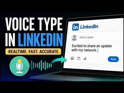 Voice In dictation demo in LinkedIn