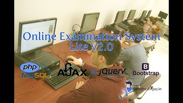 Online Examination System Lite V2.0 using PHP MySQL and Bootstrap