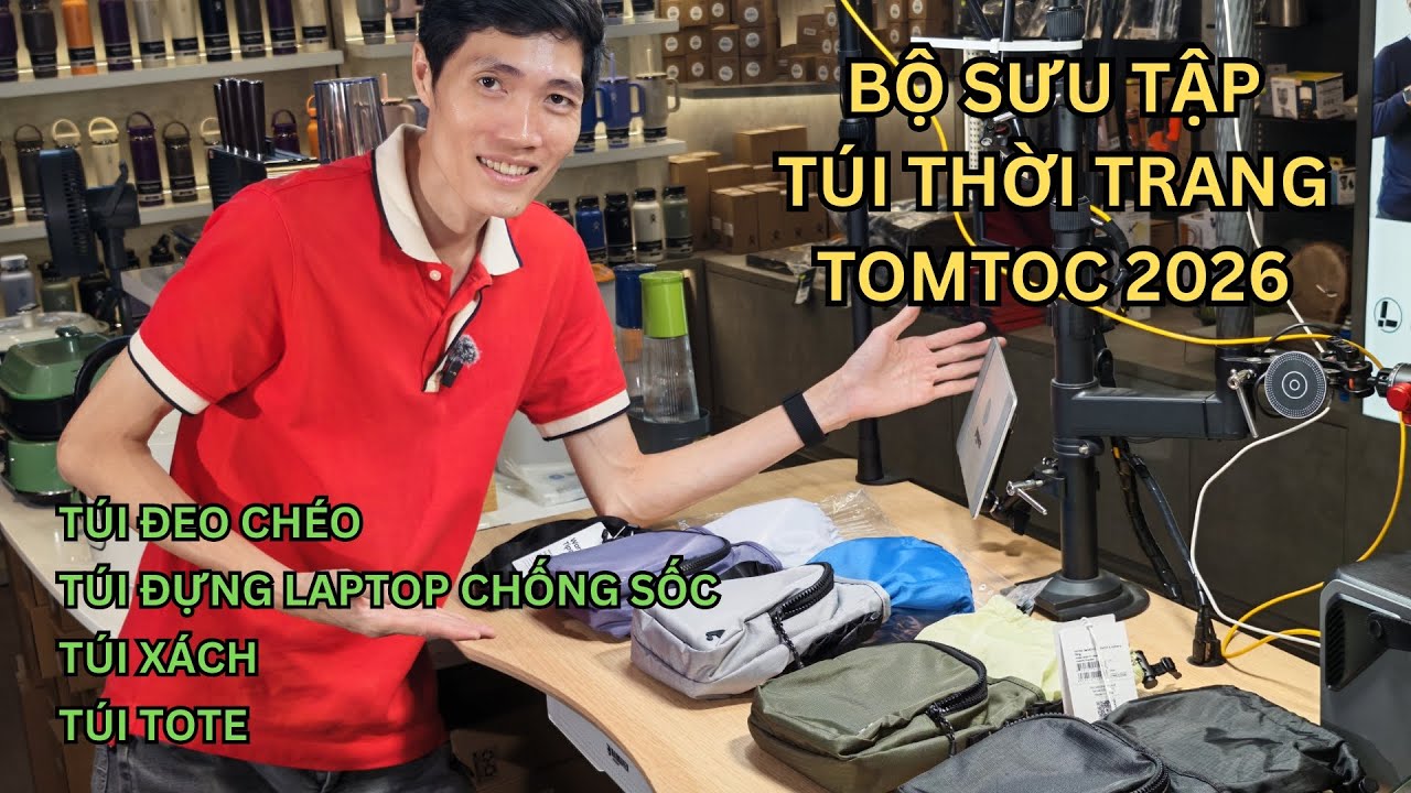 Trên tay loạt túi thời trang mới của TOMTOC: túi đựng laptop, túi đeo chéo, túi xách, túi tote
