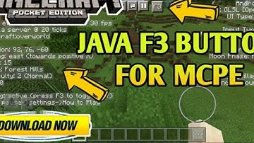 How to get java F3 button for mcpe.