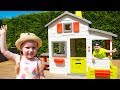 Gaby and Alex Pretend play with Playhouse for kids