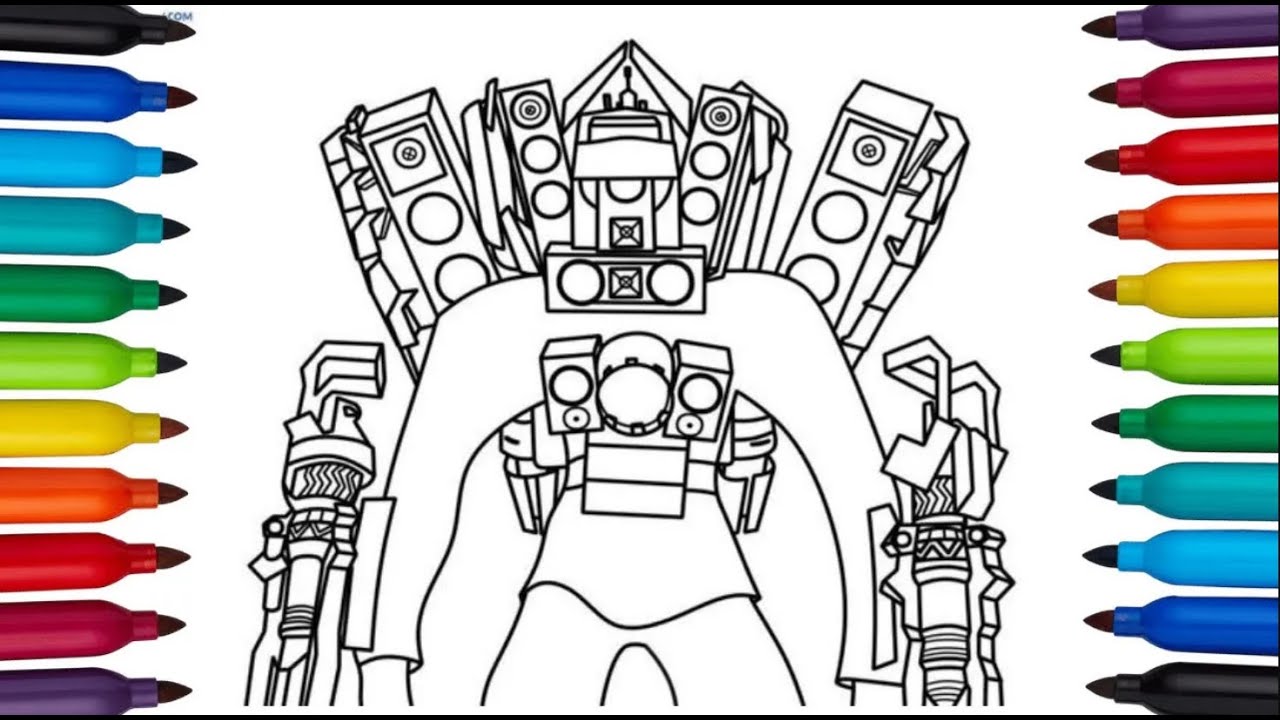 Skibidi Toilet TITAN SPEAKERMAN BOSS Coloring Pages | How to color Titan Speakerman | NCS Music 