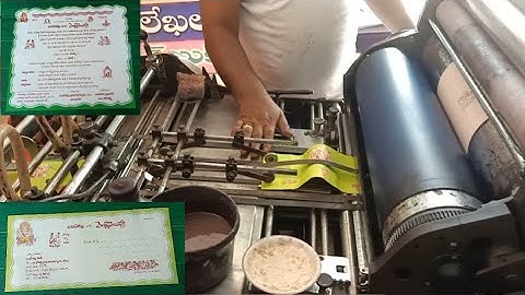 Single colour wedding card and cover printing by hamada 800 offset printing machine