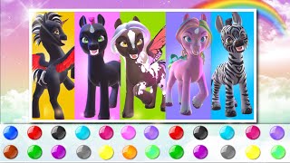 UNICORN COLORING GAMES FOR FREE  2025  #mylittlepony  #unicorncoloringpage #fantasycoloring screenshot 5
