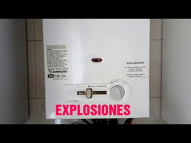 Mi calentador Junkers da explosiones , cuando abro el grifo de agua caliente