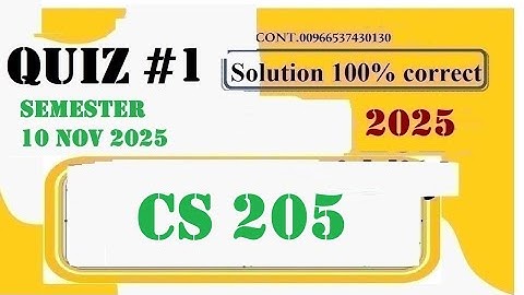 cs 205 quiz 1 solution fall 2025