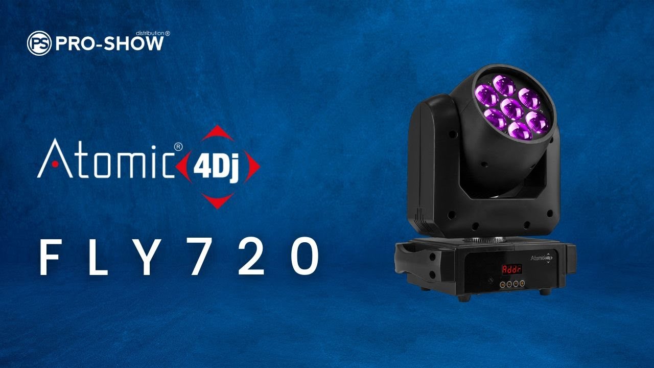 Atomic4DJ FLY720 mini testa mobile wash 7x20 | Pro-Show