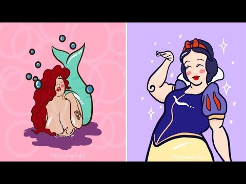 artist-promotes-body-positivity-by-illustrating-disney-princesses-as-plus-size-women