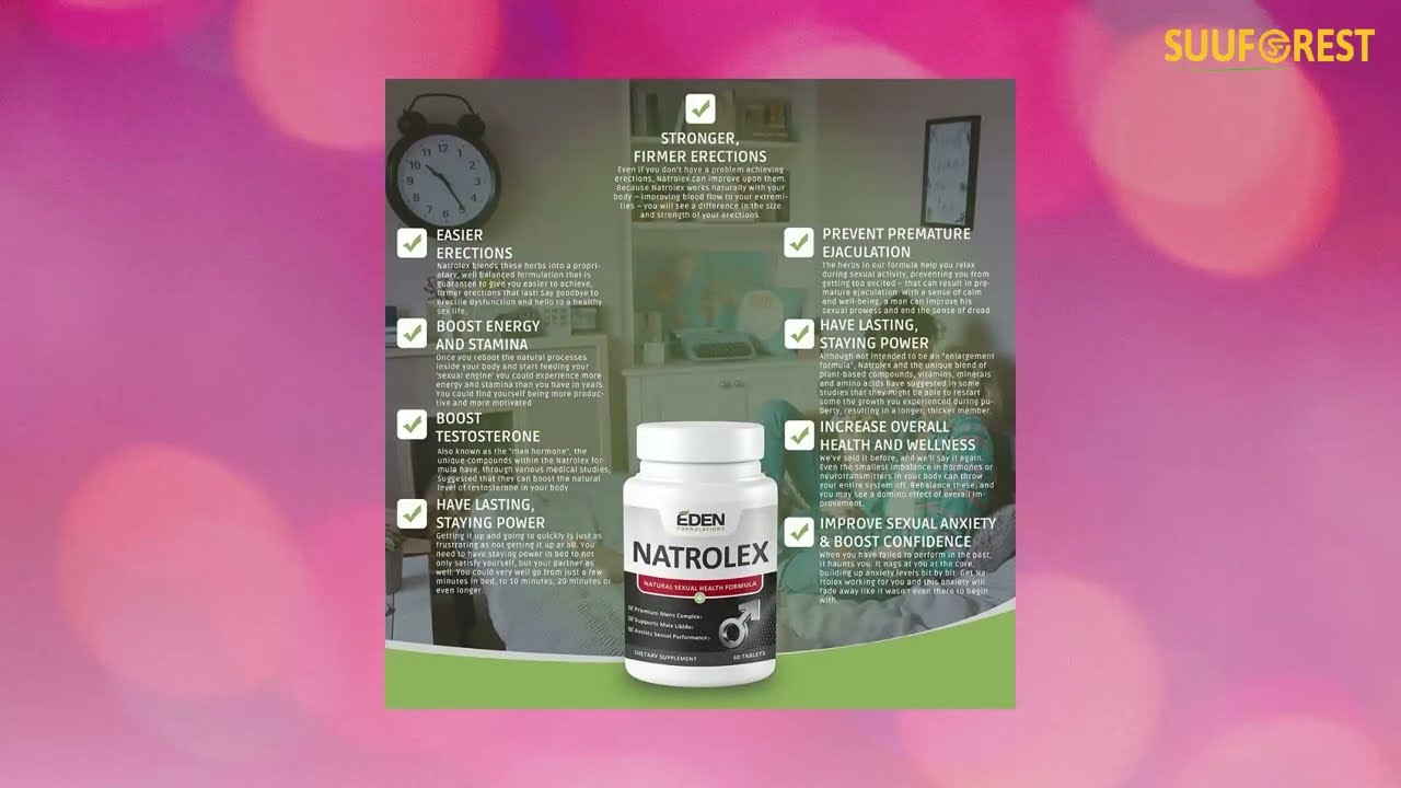 Natrolex Eden  Natrolex Sexual Health Formula – Supplement for Men, Libido– Testosterone Booster