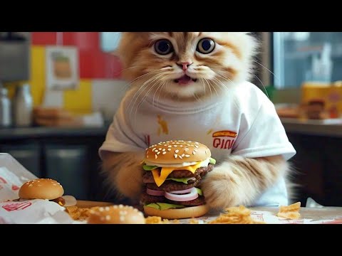 cat eating junkfood|Ai cat trending videos|Ai animated videos|Cat viral ...