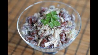 💣Очень вкусный ФАСОЛЕВЫЙ САЛАТ с шампиньонами и копчёной колбаской👍😋🥰 💣Очень вкусный ФАСОЛЕВЫЙ САЛАТ с шампиньонами и копчёной колбаской👍😋🥰