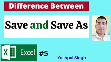 Difference Between Save and Save As  | MS Excel  | Hindi |