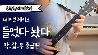 우쿨렐레 튜토리얼/들었다  놨다 : 데이브레이크🔹막쳤는데 잘쳐지는 우쿨렐레 중급🔹16비트리듬