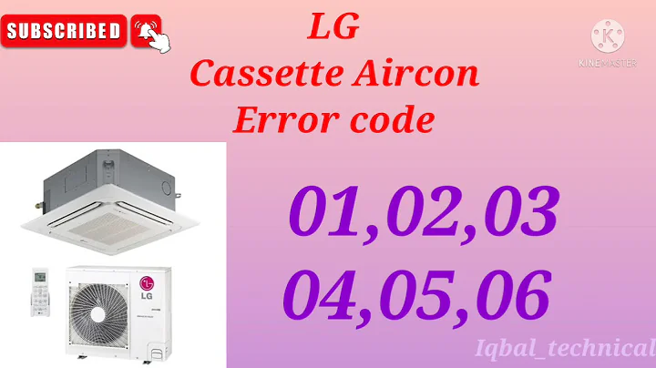 Lg cassette aircon error code solution // error 01,02,03,04,05,06