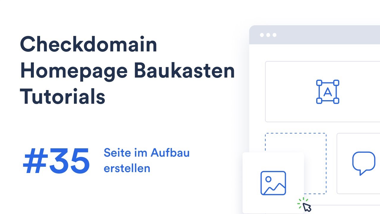 checkdomain Homepage-Baukasten: #35 "Seite im Aufbau" erstellen