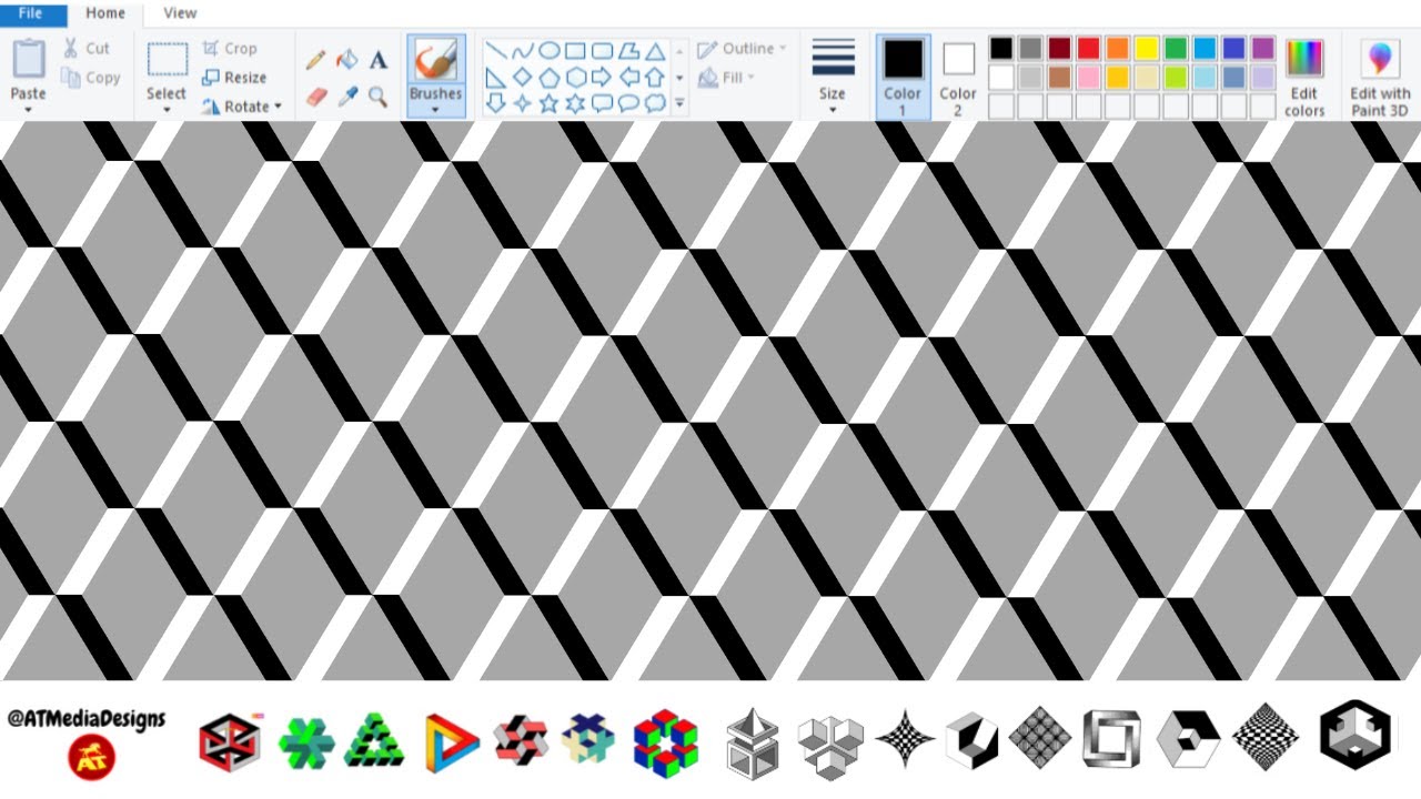 69. Easy Op Art Drawing | Optical Illusion Art Tutorial Digital Art in ...