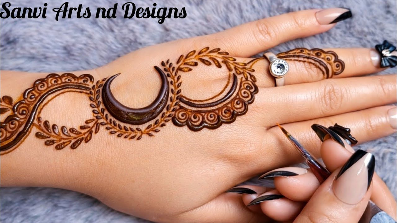 Latest Eid Special Mehndi Design 2026||Very Beautiful Easy Mehndi design||Chand Mehndi design 
