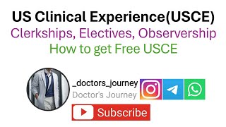 [USMLE] How to get Free US Clinical Experience(USCE)|Complete Guide|Electives, Observerships etc.