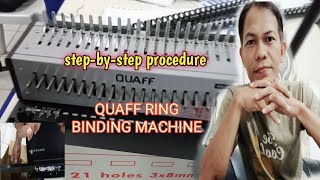 QUAFF RING binding MACHINE