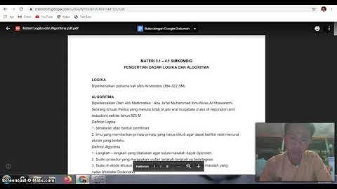 Video Siscomdig Logika dan Algoritma Andi Baso X DRBK 2