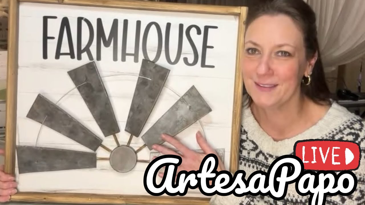 UM MOINHO ESTILO FARM PARA ENFEITAR SUA CASA! | ARTESAPAPO LIVE! (DIA DA MULHER)