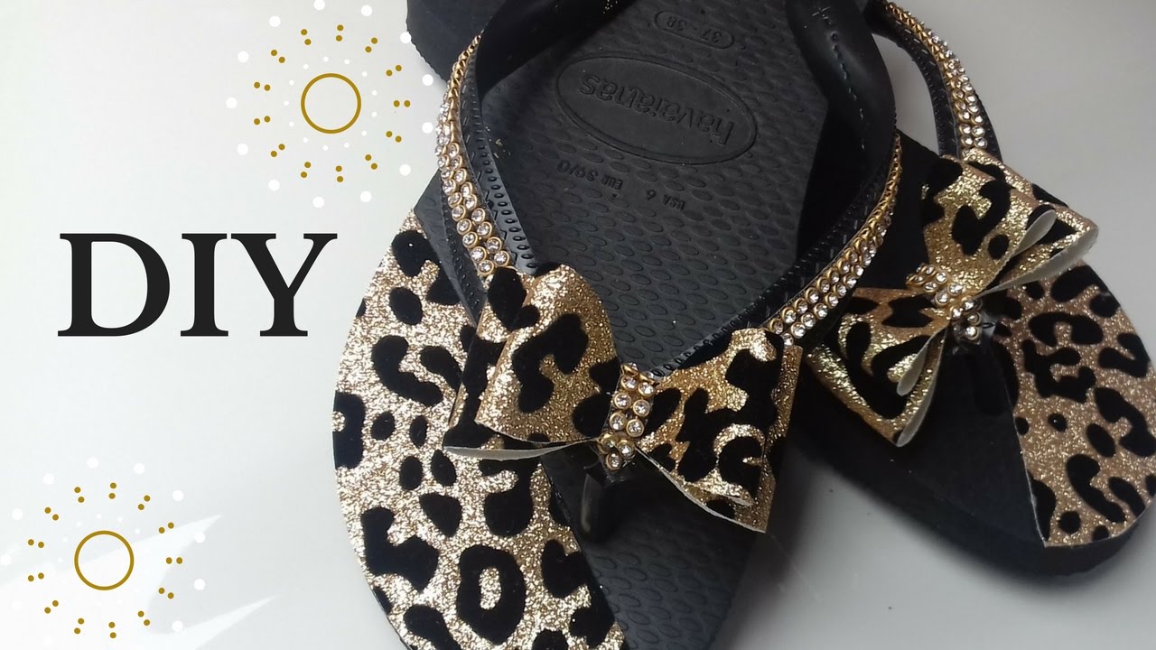 Sandália customizada com lonita oncinha!!🐯🐯🐾 ( 18 )