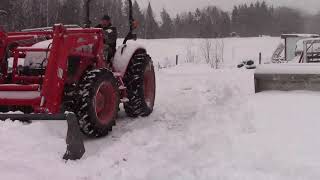 Kioti RX7320 snow moving after Canadian 12inch snow dump