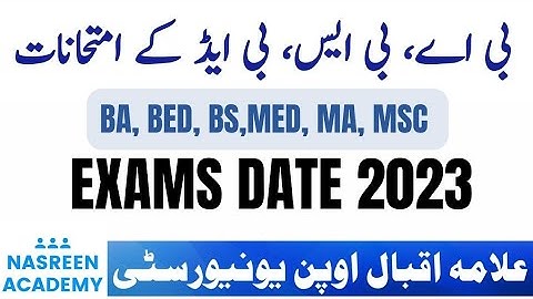 BA DATESHEET AUTUMN 2022 | BED MED EXAMS DATE 2023 | AIOU datesheet 2023