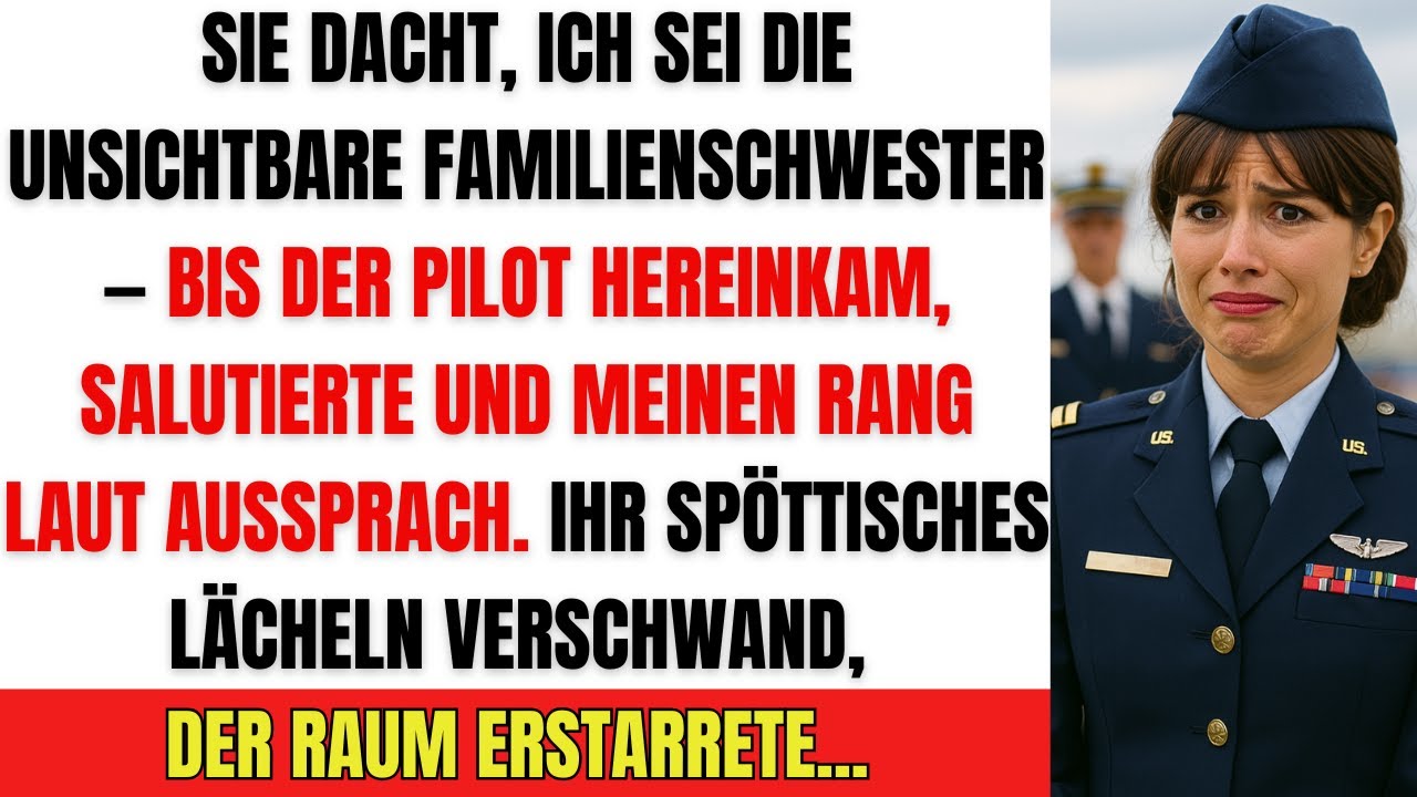 Meine Schwester hat mich vor allen bloßgestellt — bis der Pilot salutierte