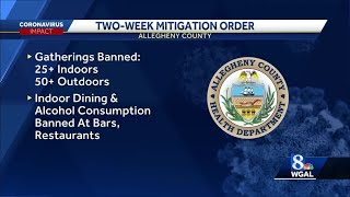 Allegheny County extends ban on indoor dining, alcohol consumption at restaurants, bars