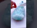 なんかちいさくてかわいいスライム💙🤍Cracking Aurora Slime.|ASMR