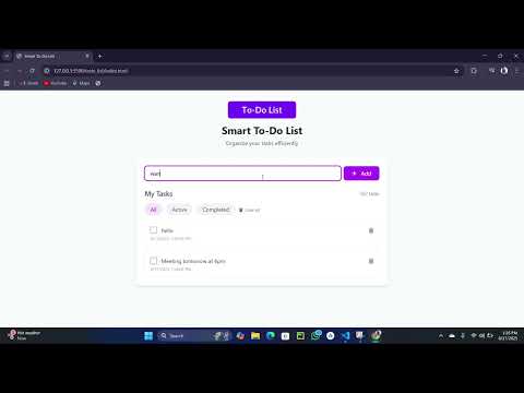 TODO LIST APP | TECHNOHACKS INTERNSHIP TASK 3 |
