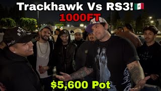 DIG RACE! Trackhawk Vs RS3! $5,600 Pot #Audi #Dodge #Hellcat