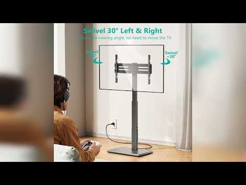 Review: WALI Floor TV Stand with Power Outlet, Tall TV Stand Mount for 32-75 inch TV up to 110...
