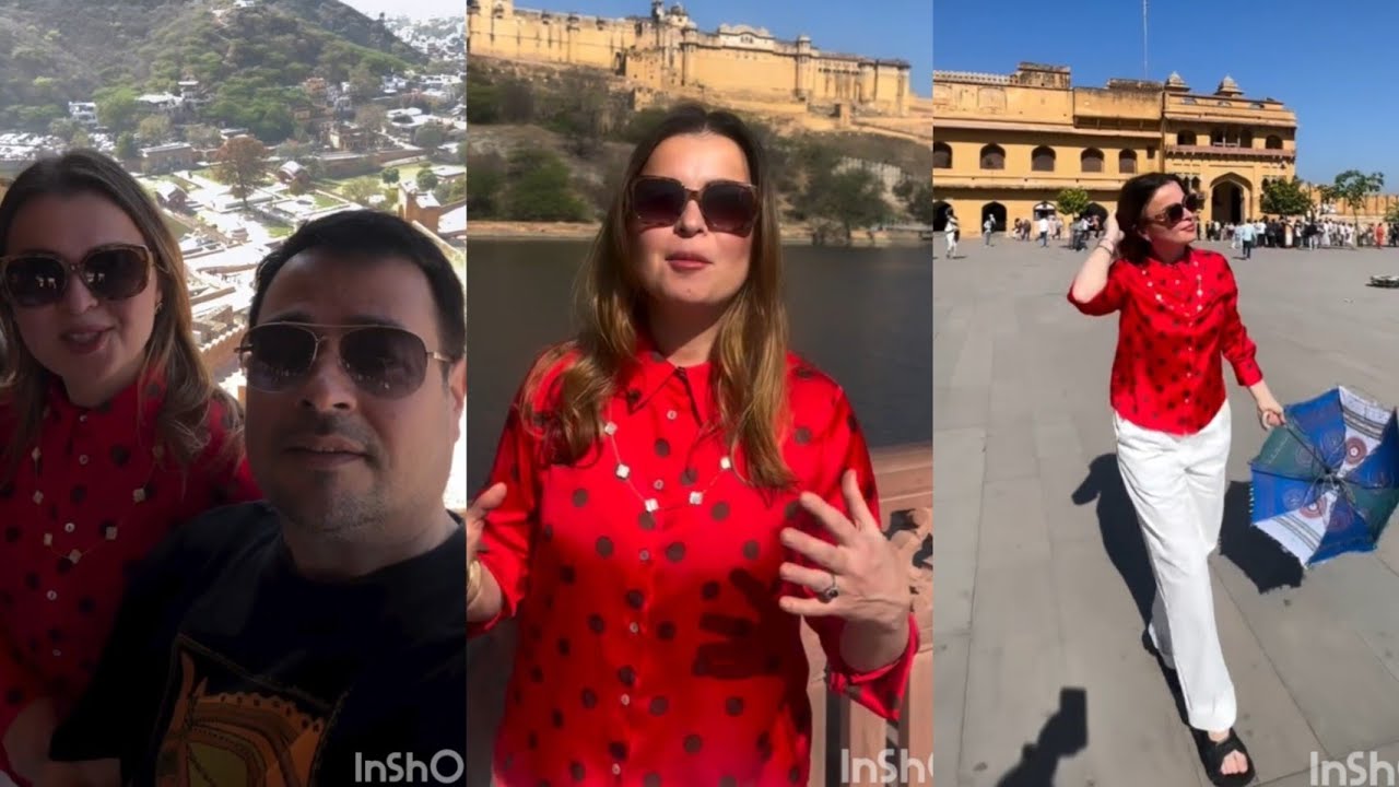 Sevda Yahyayeva Həyat yoldaşı Zakir Bayramovla Hindistanda Tətildə 