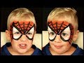 Easy Spiderman Face Painting for beginners/simple Spiderman face painting mask