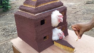 Experiment : 1,000,000 Match Stick House VS 2 Chicken.