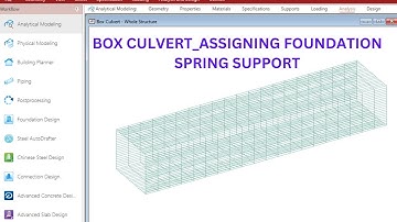 BOX CULVERT DESIGN_HOW TO ASSIGN FOUNDATION SUPPORT WITH SUBGRADE MODULUS