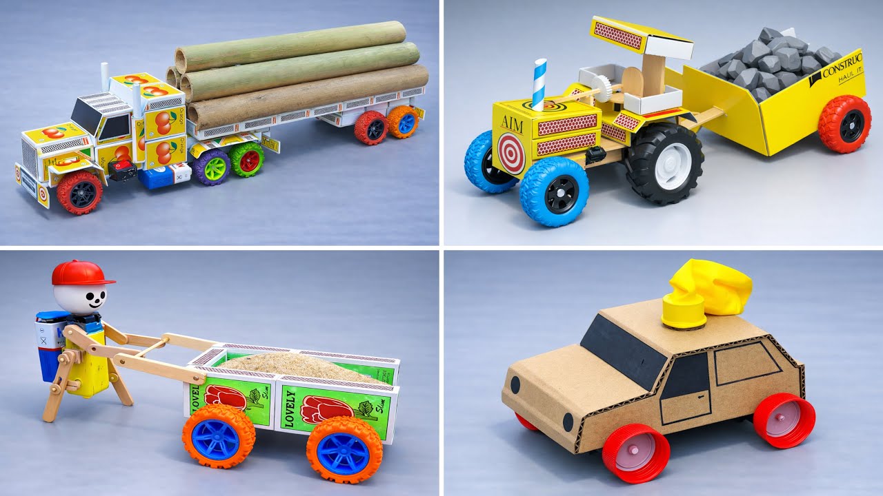 4 Amazing DIY Toy Vehicles Made from Waste Materials