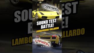 SOUND TEST BATTLE 🔥 Lamborghini Gallardo - NFS Most Wanted vs NFS Carbon #shorts #needforspeed #nfs