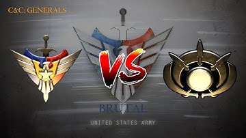 C&C: GENERALS || USA VS GLA || USA #1 || SKIRMISH || OFFICIAL MAP: ALPINE ASSAULT  || (BRUTAL)4K