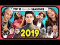 YouTubers React To Top 10 Google Searches 2019 (Google Year In Search 2019)