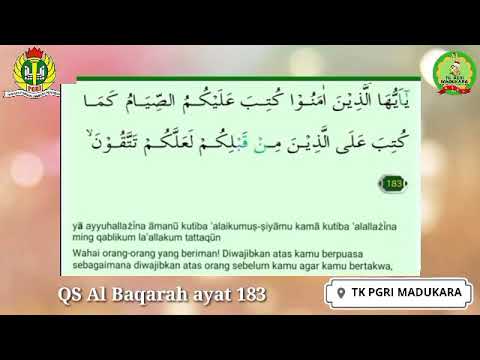 QS AL BAQARAH AYAT 183 BESERTA ARTINYA