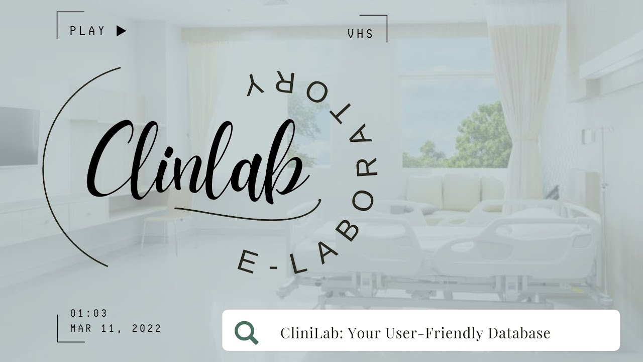 CLINLAB - E-LABORATORY (YOUR TRUSTED LABORATORY DATABASE)