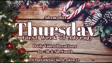 2024 SPLC JR Youth & SR Youth - Thursday • First Week of Advent