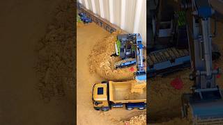 🚧Realistic Construction using Rc machines. #rcconstruction #rcexcavator #dumptruck #rctoys #shorts
