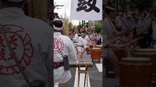 ㉀　３-2　天王太鼓（てんのう だいこ）奉納　宮入り道中前　天王祭　素盞雄神社（すさのお じんじゃ）