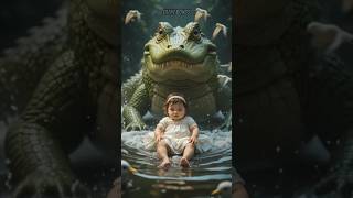 What Did the Crocodile Do to the Baby? 😭😱 | Shocking Animal Rescue #shorts #viralshorts