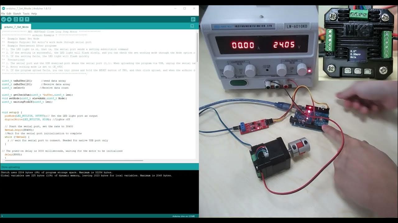 Makerbase SERVOxxD Closed loop Stepper Motor Example 4 Arduino example ...